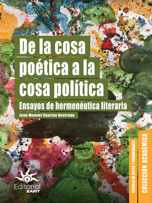 cover image of De la cosa poética a la cosa política